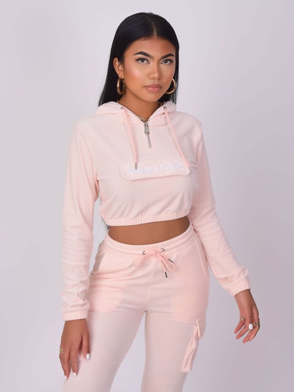 Project X Paris Sweat Velours Court à Capuche