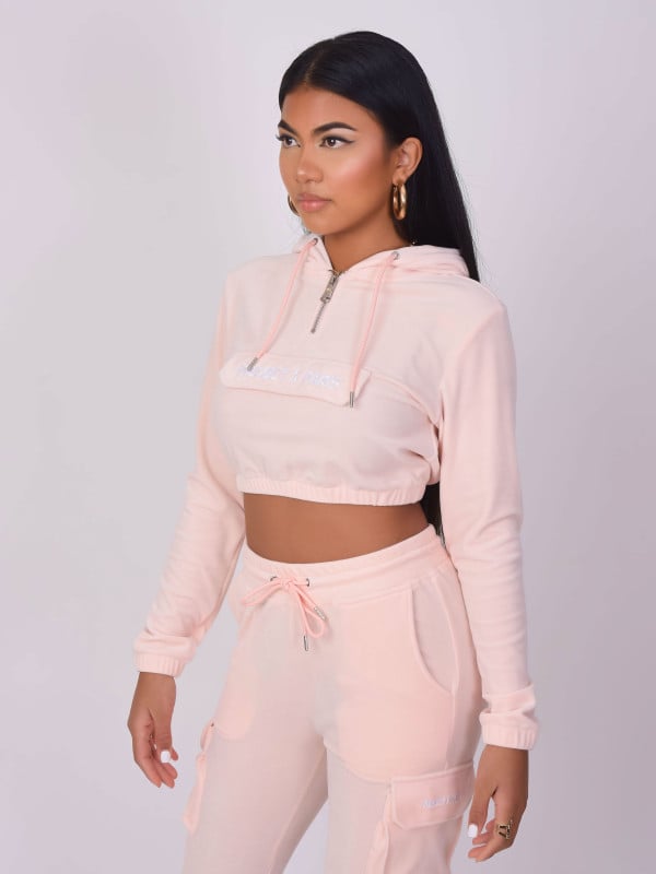 Project X Paris Sweat Velours Court à Capuche