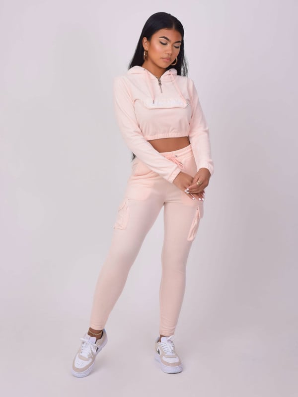 project x paris Sweat velours court à capuche