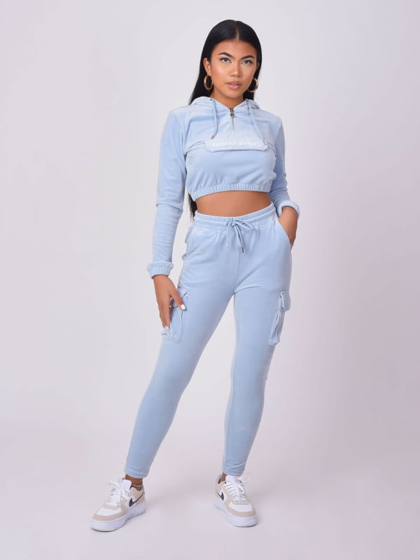 Project X Paris Sweat Velours Court à Capuche