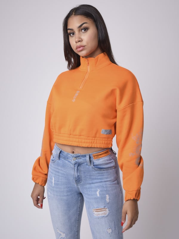 project x paris Sweater col montant zippé dragons