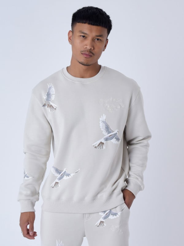 Project X Paris Sweatshirt Loose à Motif Colombes