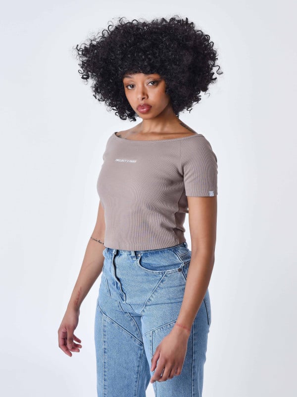 Project X Paris T-shirt à épaules Dénudées