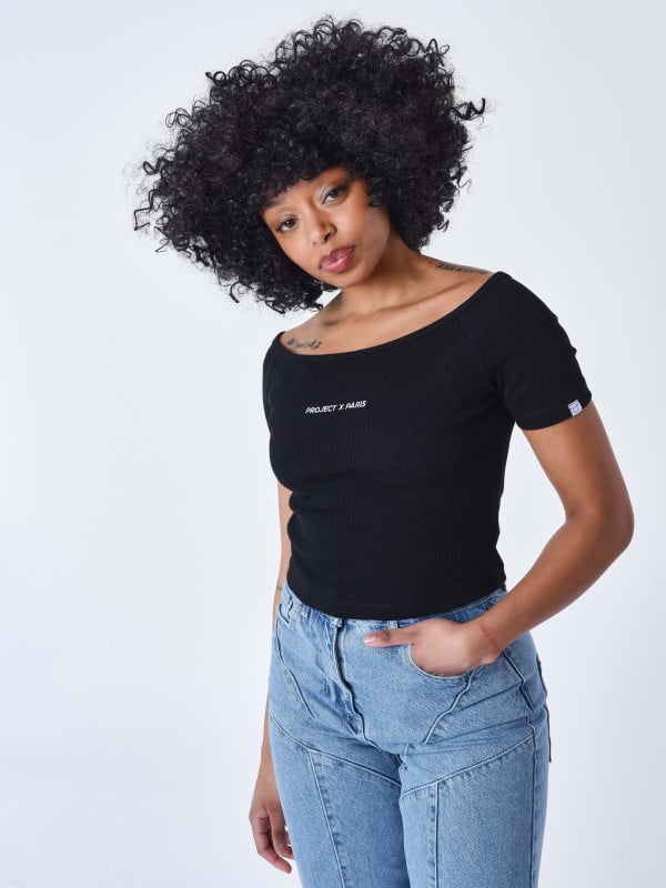 Project X Paris T-shirt à épaules Dénudées