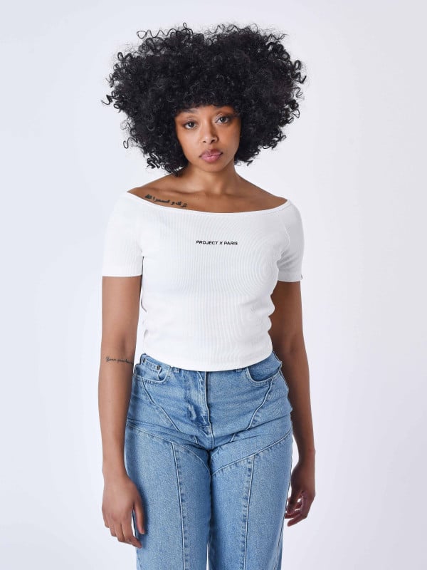 Project X Paris T-shirt à épaules Dénudées