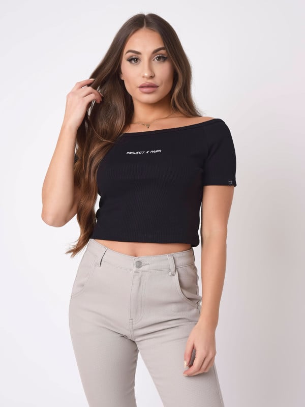 project x paris T-shirt à épaules dénudées