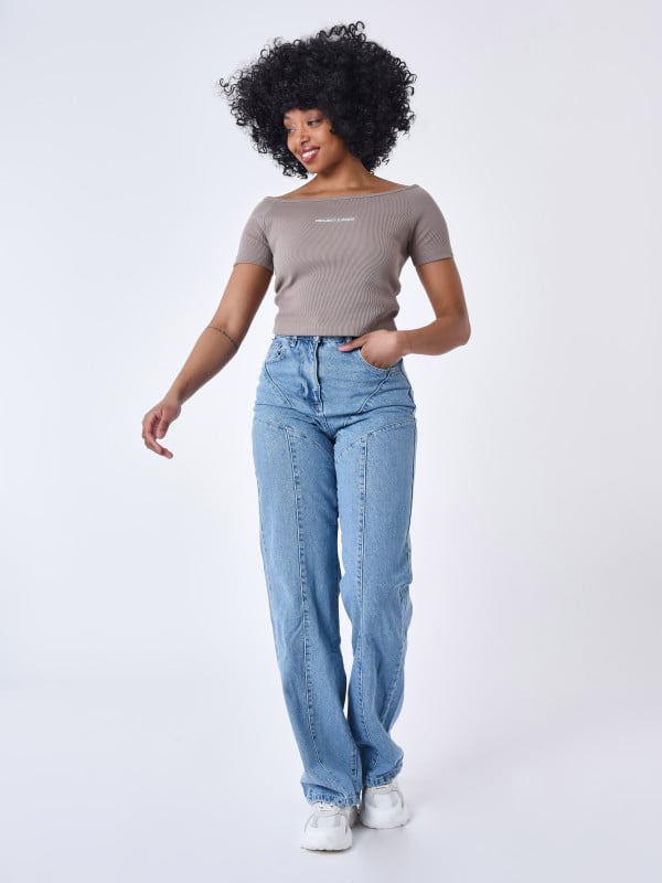 project x paris T-shirt à épaules dénudées