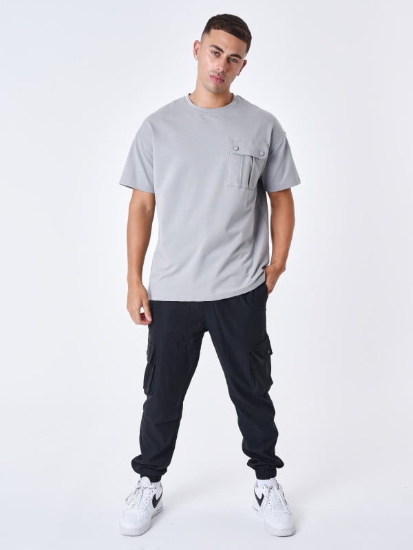 Project X Paris T-shirt à Poche Contrasté