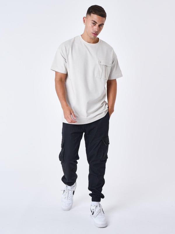 Project X Paris T-shirt à Poche Contrasté