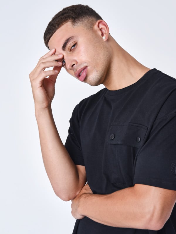 Project X Paris T-shirt à Poche Contrasté