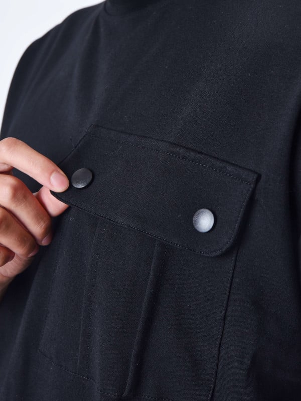 Project X Paris T-shirt à Poche Contrasté