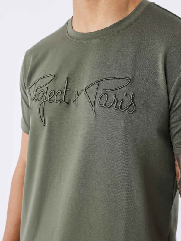 Project X Paris T-shirt Basic Broderie Signature
