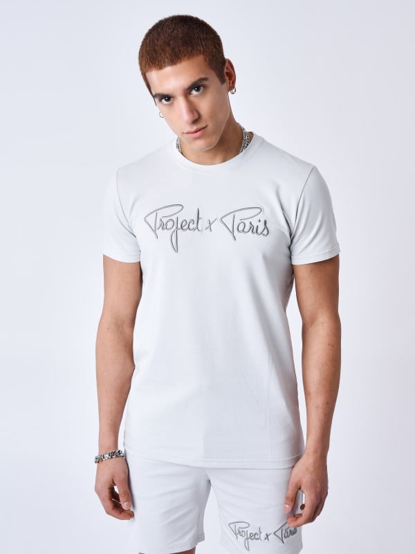 project x paris T-shirt basic broderie Signature