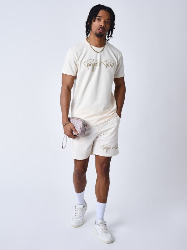 Project X Paris T-shirt Basic Broderie Signature