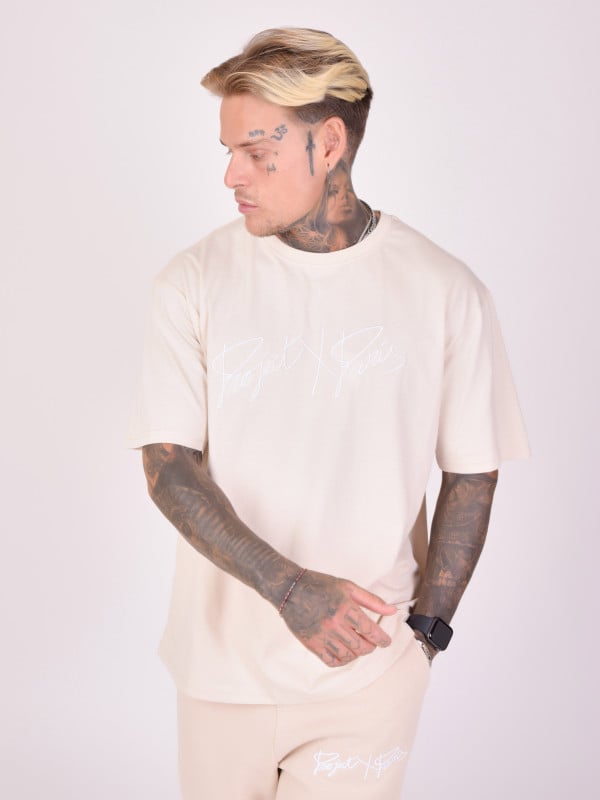 Project X Paris T-shirt Basic Full Logo Broderie