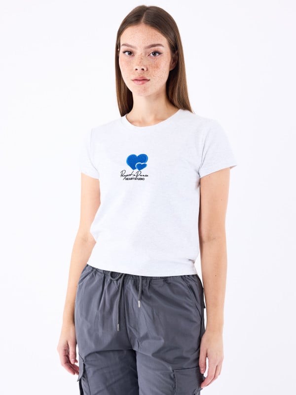 project x paris T-shirt broderie Cold hearts