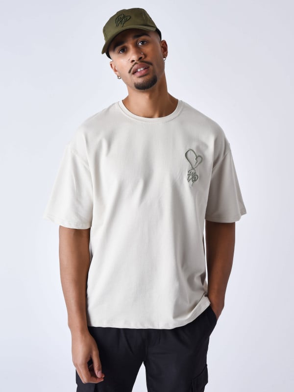 project x paris T-shirt coeur brodé street