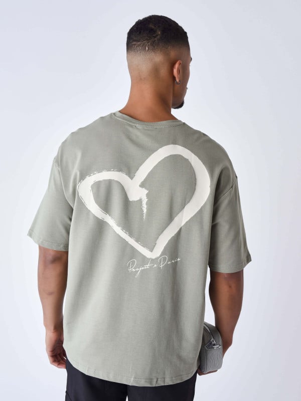 project x paris T-shirt coeur brodé street