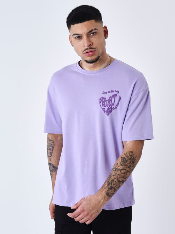 Project X Paris T-shirt Cœur Impression En Relief