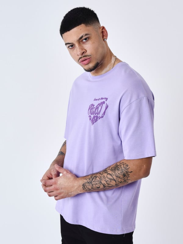 Project X Paris T-shirt Cœur Impression En Relief