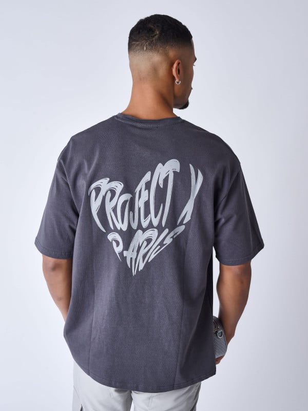 Project X Paris T-shirt Cœur Impression En Relief