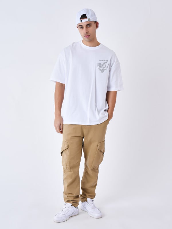 project x paris T-shirt cœur impression en relief