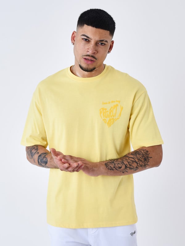 Project X Paris T-shirt Cœur Impression En Relief