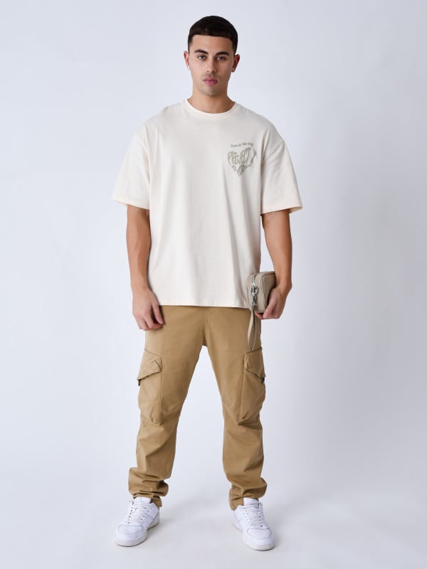 project x paris T-shirt cœur impression en relief