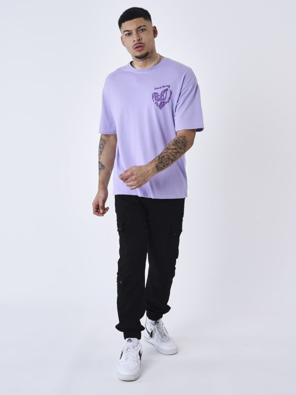 project x paris T-shirt cœur impression en relief