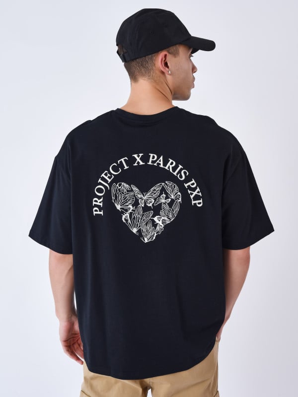Project X Paris T-shirt Coeur Papillon Brodé