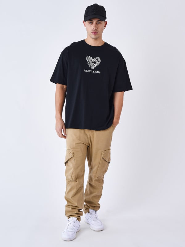 Project X Paris T-shirt Coeur Papillon Brodé