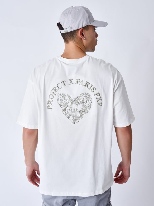 Project X Paris T-shirt Coeur Papillon Brodé