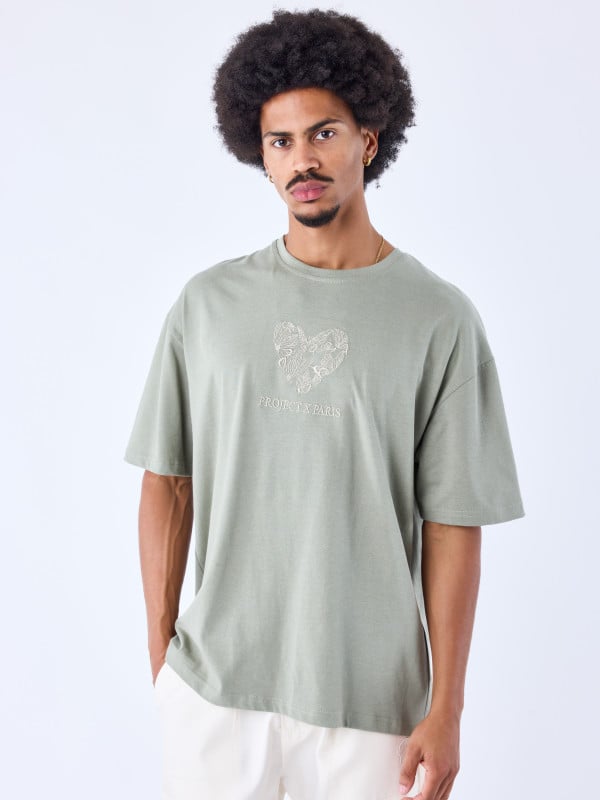 project x paris T-shirt coeur papillon brodé