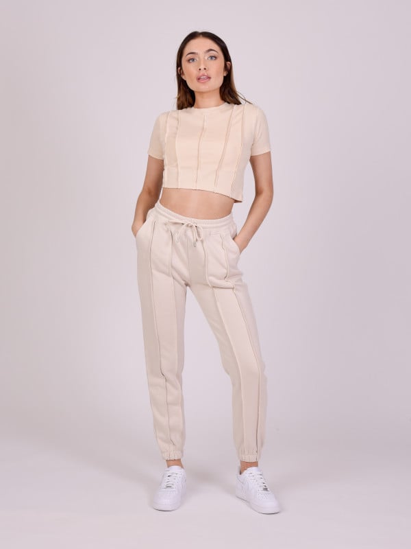 Project X Paris T-shirt Crop Avec Bords Surfilés