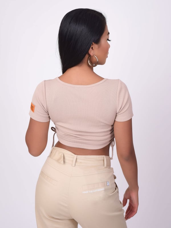 Project X Paris T-shirt Crop Lien De Resserrage