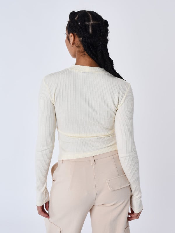 Project X Paris T-shirt Manches Longues Côtelé