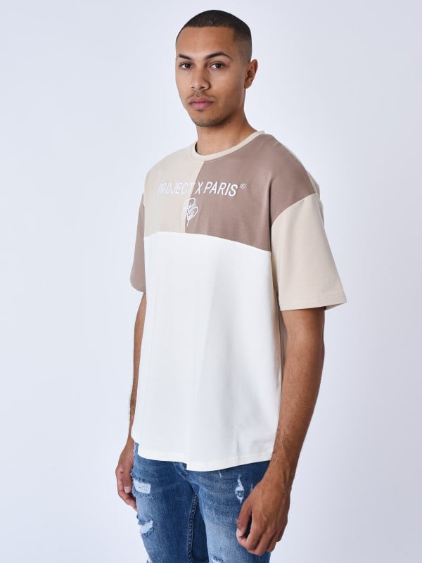 Project X Paris T-shirt Oversize Effet Color Block