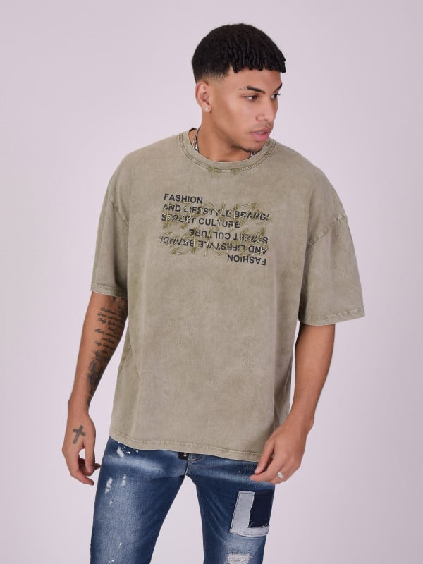 Project X Paris T-shirt Oversize En Tissus Délavé