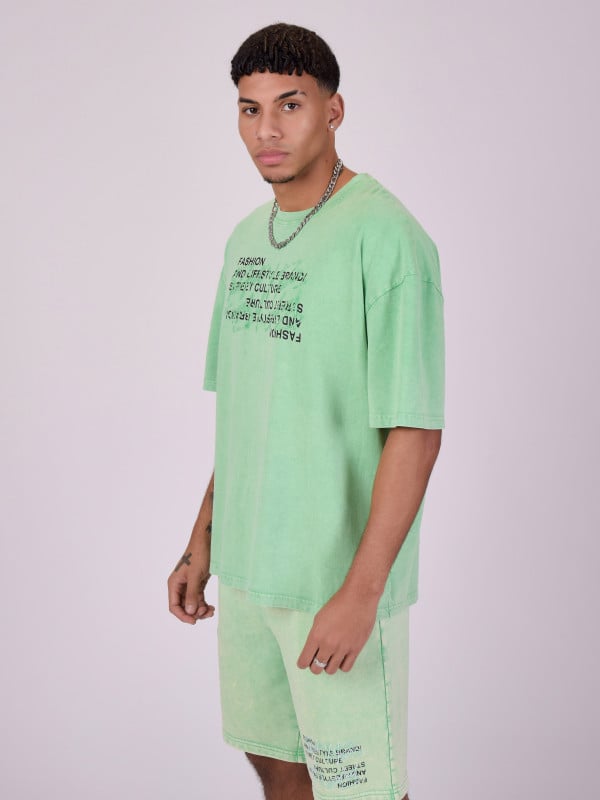 Project X Paris T-shirt Oversize En Tissus Délavé