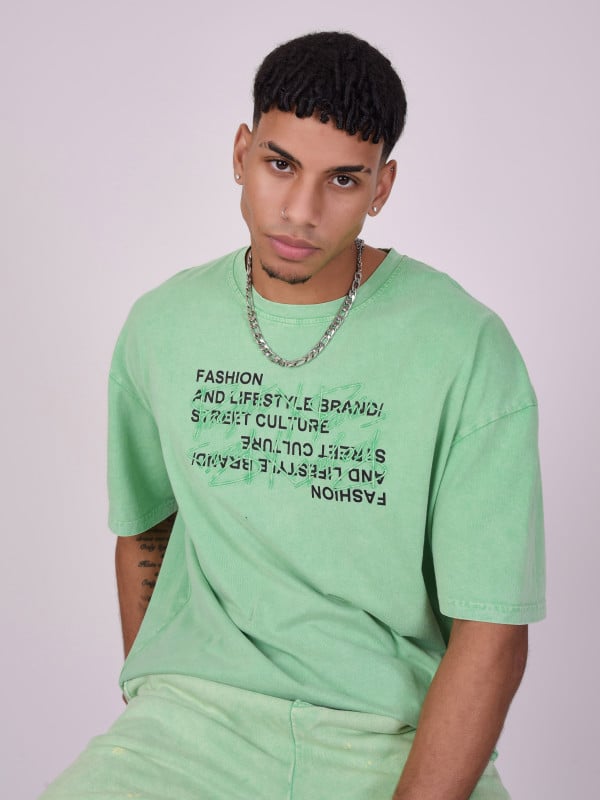 project x paris T-shirt oversize en tissus délavé