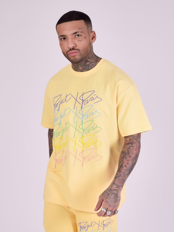 Project X Paris T-shirt Oversize Logos Arc En Ciel