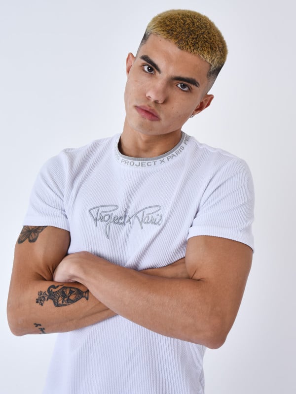 Project X Paris T-shirt Texturé Brodé