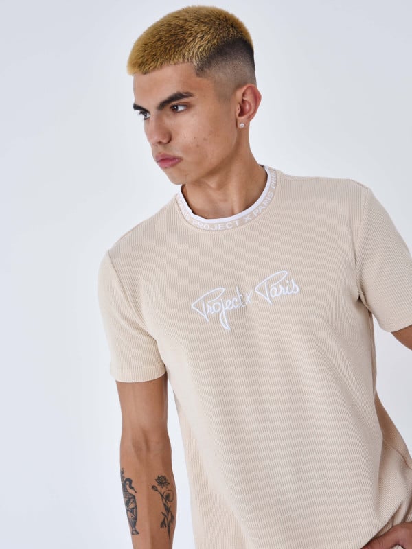 Project X Paris T-shirt Texturé Brodé