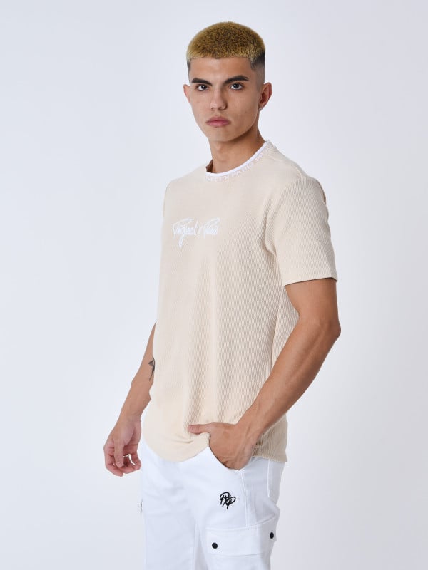 project x paris T-shirt texturé brodé
