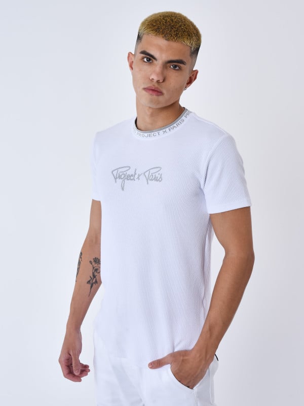 project x paris T-shirt texturé brodé