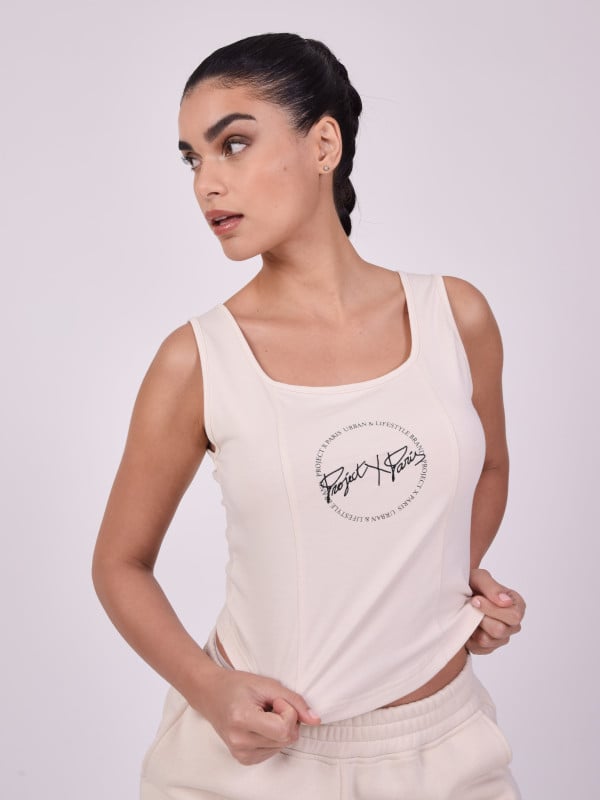 project x paris Top bretelle large logo