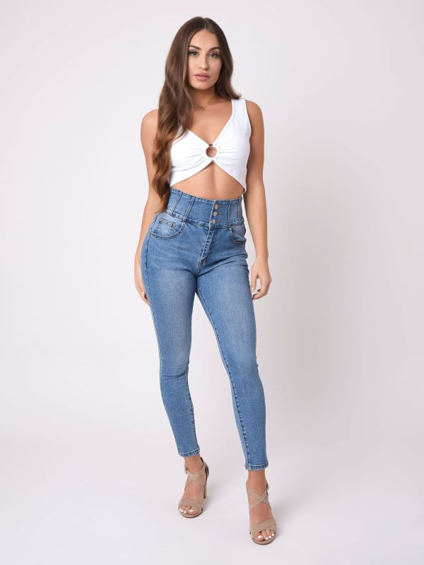 Project X Paris Top Décolletée à Détail Anneau