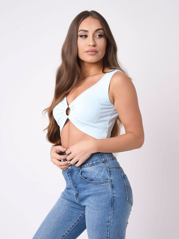 Project X Paris Top Décolletée à Détail Anneau