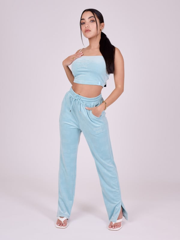 Project X Paris Top En Velours à Bretelles Fines