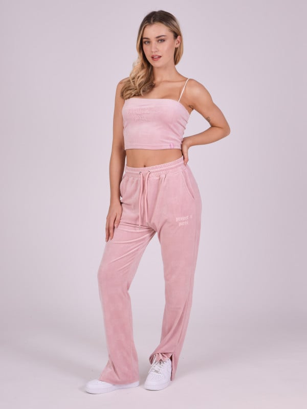 Project X Paris Top En Velours à Bretelles Fines